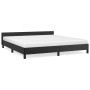 Bed frame with headboard black synthetic leather 180x200cm by vidaXL, Beds and slatted bases - Ref: Foro24-347513, Price: 148...