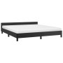 Bed frame with headboard black synthetic leather 180x200cm by vidaXL, Beds and slatted bases - Ref: Foro24-347513, Price: 148...