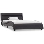 Bed frame with LED black synthetic leather 100x200 cm by vidaXL, Beds and slatted bases - Ref: Foro24-285667, Price: 249,24 €...