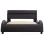 Bed frame with LED black synthetic leather 100x200 cm by vidaXL, Beds and slatted bases - Ref: Foro24-285667, Price: 249,24 €...