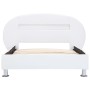 Estructura de cama con LED cuero sintético blanco 100x200 cm de vidaXL, Camas y somieres - Ref: Foro24-285433, Precio: 196,99...