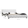 Black and white synthetic leather bed frame 120x200 cm by vidaXL, Beds and slatted bases - Ref: Foro24-285644, Price: 254,00 ...