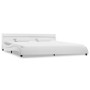 Bed frame with LED in white synthetic leather 180x200 cm by vidaXL, Beds and slatted bases - Ref: Foro24-285677, Price: 302,4...