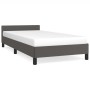 Bed frame with headboard gray synthetic leather 100x200 cm by vidaXL, Beds and slatted bases - Ref: Foro24-347487, Price: 106...