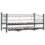 Estructura de cama de acero negra 180x200/90x200 cm de vidaXL, Camas y somieres - Ref: Foro24-285307, Precio: 206,15 €, Descu...