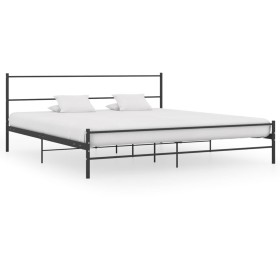 Estructura de cama de metal negro 180x200 cm de vidaXL, Camas y somieres - Ref: Foro24-284688, Precio: 115,81 €, Descuento: %