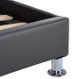 Estructura de cama con LED cuero sintético gris 100x200 cm de vidaXL, Camas y somieres - Ref: Foro24-285439, Precio: 199,63 €...