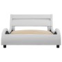 Estructura de cama con LED cuero sintético blanco 90x200 cm de vidaXL, Camas y somieres - Ref: Foro24-285672, Precio: 238,33 ...