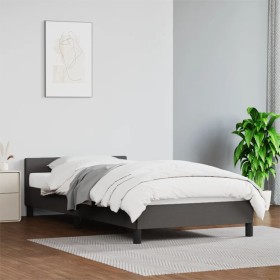 Bed frame with headboard gray synthetic leather 80x200 cm by vidaXL, Beds and slatted bases - Ref: Foro24-347469, Price: 101,...