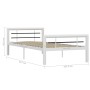 Black and white metal bed frame 90x200 cm by vidaXL, Beds and slatted bases - Ref: Foro24-284544, Price: 131,41 €, Discount: %