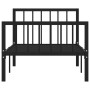 Estructura de cama de metal negro 100x200 cm de vidaXL, Camas y somieres - Ref: Foro24-284569, Precio: 91,33 €, Descuento: %