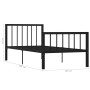 Estructura de cama de metal negro 100x200 cm de vidaXL, Camas y somieres - Ref: Foro24-284569, Precio: 91,33 €, Descuento: %