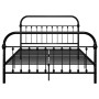 Estructura de cama de metal negro 140x200 cm de vidaXL, Camas y somieres - Ref: Foro24-284501, Precio: 176,84 €, Descuento: %