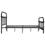 Estructura de cama de metal negro 140x200 cm de vidaXL, Camas y somieres - Ref: Foro24-284501, Precio: 176,84 €, Descuento: %