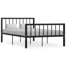 Black metal bed frame 120x200 cm by vidaXL, Beds and slatted bases - Ref: Foro24-284570, Price: 109,99 €, Discount: %