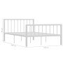 White metal bed frame 120x200 cm by vidaXL, Beds and slatted bases - Ref: Foro24-284564, Price: 80,50 €, Discount: %