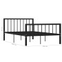 Estructura de cama de metal negro 120x200 cm de vidaXL, Camas y somieres - Ref: Foro24-284570, Precio: 77,90 €, Descuento: %