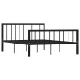 Black metal bed frame 140x200 cm by vidaXL, Beds and slatted bases - Ref: Foro24-284571, Price: 127,35 €, Discount: %