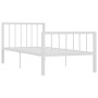 Estructura de cama de metal blanco 100x200 cm de vidaXL, Camas y somieres - Ref: Foro24-284563, Precio: 101,53 €, Descuento: %