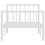 Estructura de cama de metal blanco 100x200 cm de vidaXL, Camas y somieres - Ref: Foro24-284563, Precio: 101,53 €, Descuento: %