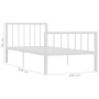 Estructura de cama de metal blanco 100x200 cm de vidaXL, Camas y somieres - Ref: Foro24-284563, Precio: 101,53 €, Descuento: %