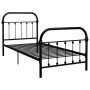 Black metal bed frame 100x200 cm by vidaXL, Beds and slatted bases - Ref: Foro24-284499, Price: 110,99 €, Discount: %