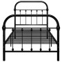 Black metal bed frame 100x200 cm by vidaXL, Beds and slatted bases - Ref: Foro24-284499, Price: 110,99 €, Discount: %