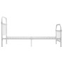 Estructura de cama de metal blanco 100x200 cm de vidaXL, Camas y somieres - Ref: Foro24-284493, Precio: 72,41 €, Descuento: %