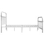 Estructura de cama de metal blanco 120x200 cm de vidaXL, Camas y somieres - Ref: Foro24-284494, Precio: 112,34 €, Descuento: %