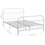 Estructura de cama de metal blanco 120x200 cm de vidaXL, Camas y somieres - Ref: Foro24-284494, Precio: 112,34 €, Descuento: %