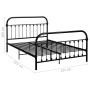 Black metal bed frame 120x200 cm by vidaXL, Beds and slatted bases - Ref: Foro24-284500, Price: 175,99 €, Discount: %