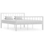 Estructura de cama de metal blanco 140x200 cm de vidaXL, Camas y somieres - Ref: Foro24-284565, Precio: 126,71 €, Descuento: %