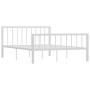 Estructura de cama de metal blanco 140x200 cm de vidaXL, Camas y somieres - Ref: Foro24-284565, Precio: 126,71 €, Descuento: %