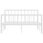 Estructura de cama de metal blanco 140x200 cm de vidaXL, Camas y somieres - Ref: Foro24-284565, Precio: 126,71 €, Descuento: %