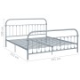 Estructura de cama de metal gris 180x200 cm de vidaXL, Camas y somieres - Ref: Foro24-284509, Precio: 120,03 €, Descuento: %