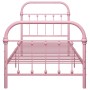 Estructura de cama de metal rosa 90x200 cm de vidaXL, Camas y somieres - Ref: Foro24-284510, Precio: 143,47 €, Descuento: %