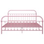 Pink metal bed frame 180x200 cm by vidaXL, Beds and slatted bases - Ref: Foro24-284515, Price: 182,63 €, Discount: %