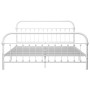 Estructura de cama de metal blanco 180x200 cm de vidaXL, Camas y somieres - Ref: Foro24-284497, Precio: 142,99 €, Descuento: %