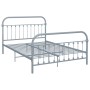 Estructura de cama de metal gris 140x200 cm de vidaXL, Camas y somieres - Ref: Foro24-284507, Precio: 110,24 €, Descuento: %