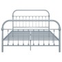 Estructura de cama de metal gris 140x200 cm de vidaXL, Camas y somieres - Ref: Foro24-284507, Precio: 110,24 €, Descuento: %