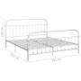 Estructura de cama de metal blanco 180x200 cm de vidaXL, Camas y somieres - Ref: Foro24-284497, Precio: 142,99 €, Descuento: %