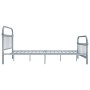 Estructura de cama de metal gris 140x200 cm de vidaXL, Camas y somieres - Ref: Foro24-284507, Precio: 110,24 €, Descuento: %