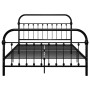 Estructura de cama de metal negro 160x200 cm de vidaXL, Camas y somieres - Ref: Foro24-284502, Precio: 193,64 €, Descuento: %