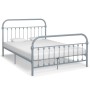 Estructura de cama de metal gris 160x200 cm de vidaXL, Camas y somieres - Ref: Foro24-284508, Precio: 131,09 €, Descuento: %