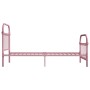 Pink metal bed frame 100x200 cm by vidaXL, Beds and slatted bases - Ref: Foro24-284511, Price: 130,60 €, Discount: %