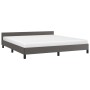 Estructura de cama con cabecero cuero sintético gris 180x200cm de vidaXL, Camas y somieres - Ref: Foro24-347517, Precio: 133,...