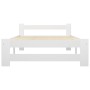 Solid white pine wood bed frame 100x200 cm by vidaXL, Beds and slatted bases - Ref: Foro24-321999, Price: 118,99 €, Discount: %