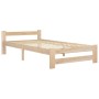 Solid pine wood bed frame 90x200 cm by vidaXL, Beds and slatted bases - Ref: Foro24-321991, Price: 94,83 €, Discount: %