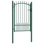 Fence gate with green steel spikes 100x150 cm by vidaXL, garden gates - Ref: Foro24-146395, Price: 209,51 €, Discount: %