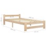 Solid pine wood bed frame 90x200 cm by vidaXL, Beds and slatted bases - Ref: Foro24-321991, Price: 94,83 €, Discount: %